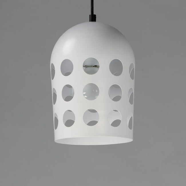 21242WTBK - 1 Light Dottie 7" Pendant - Black