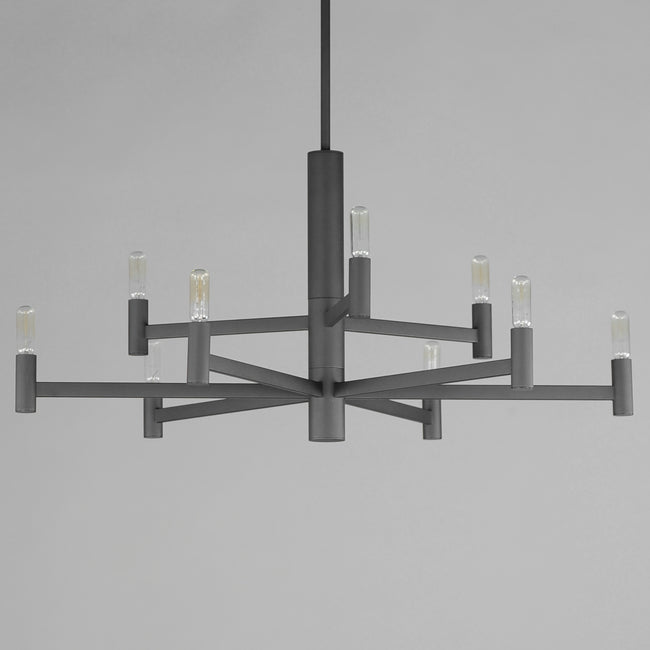 21369BK - 9 Light Emana 34" Chandelier - Black