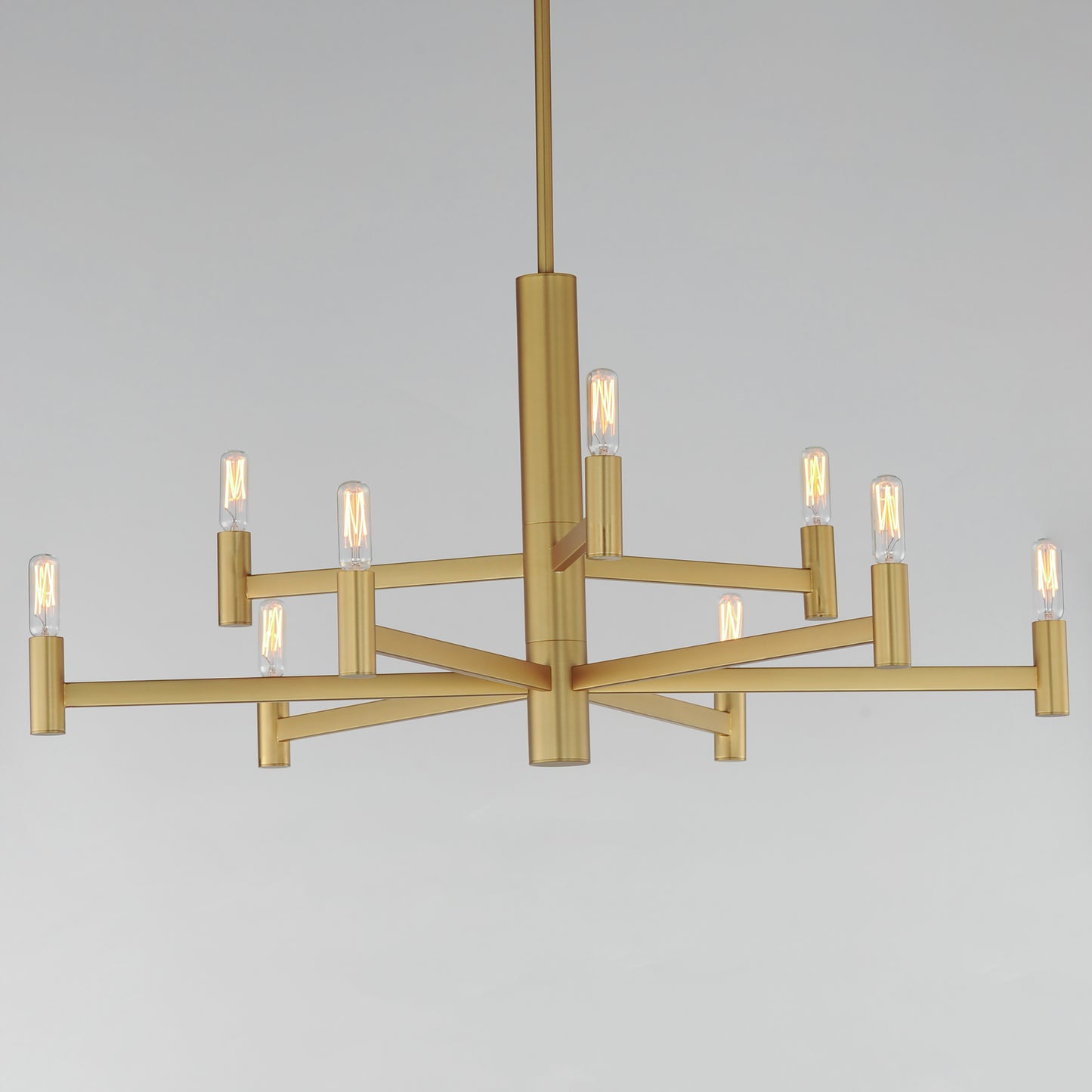 21369NAB - 9 Light Emana 34" Chandelier - Natural Aged Brass