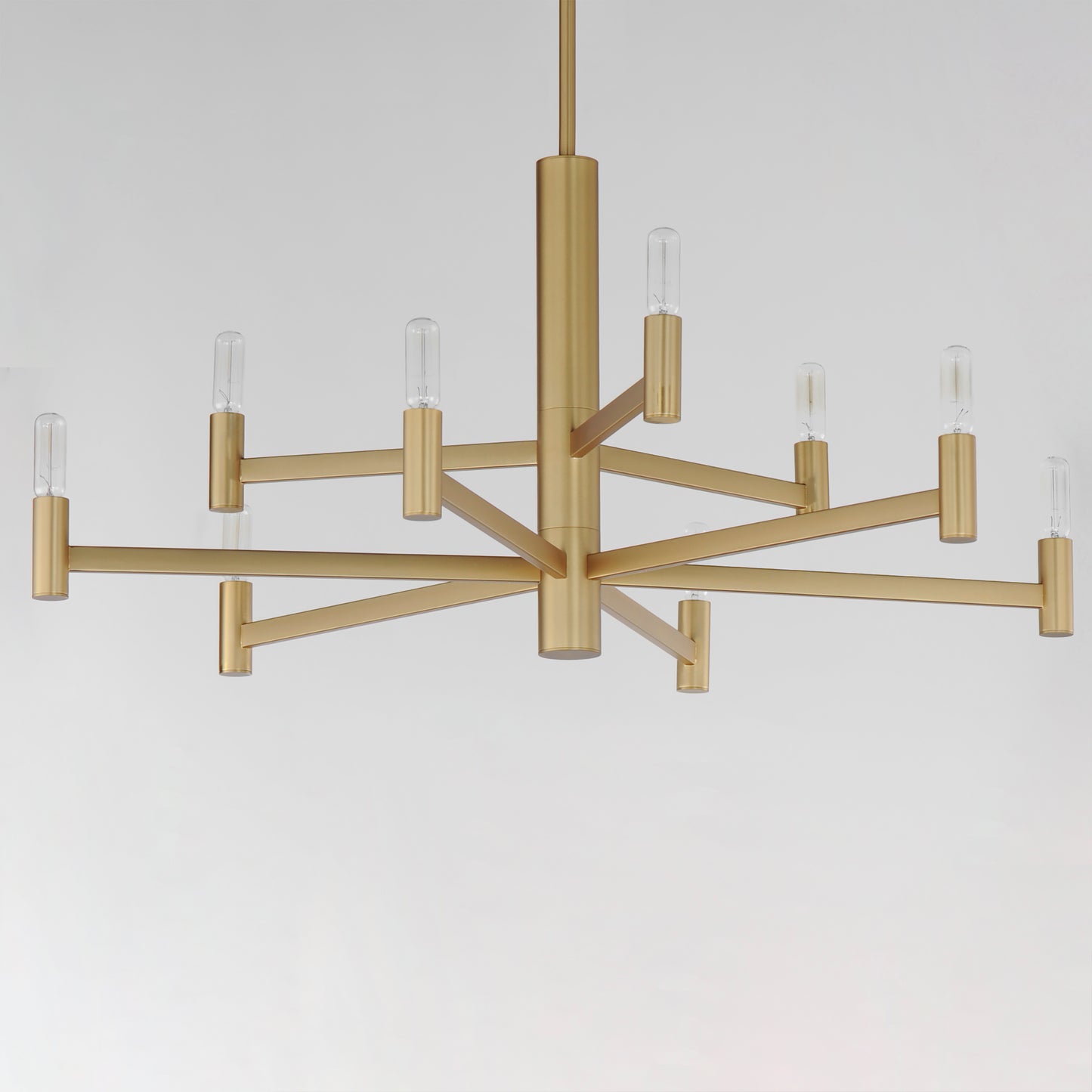 21369NAB - 9 Light Emana 34" Chandelier - Natural Aged Brass