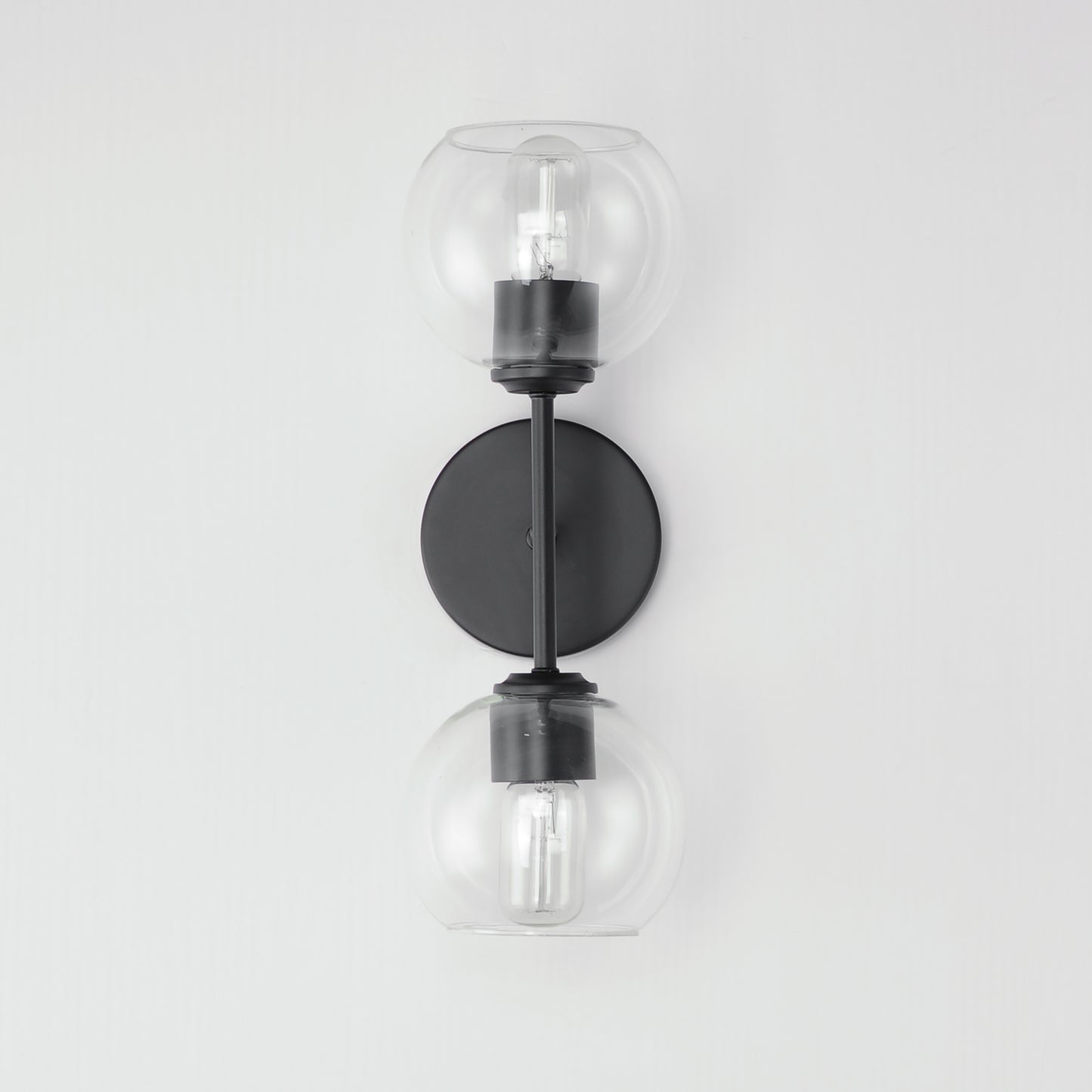 21632CLBK - 2 Light Knox 19" Wall Sconce - Black