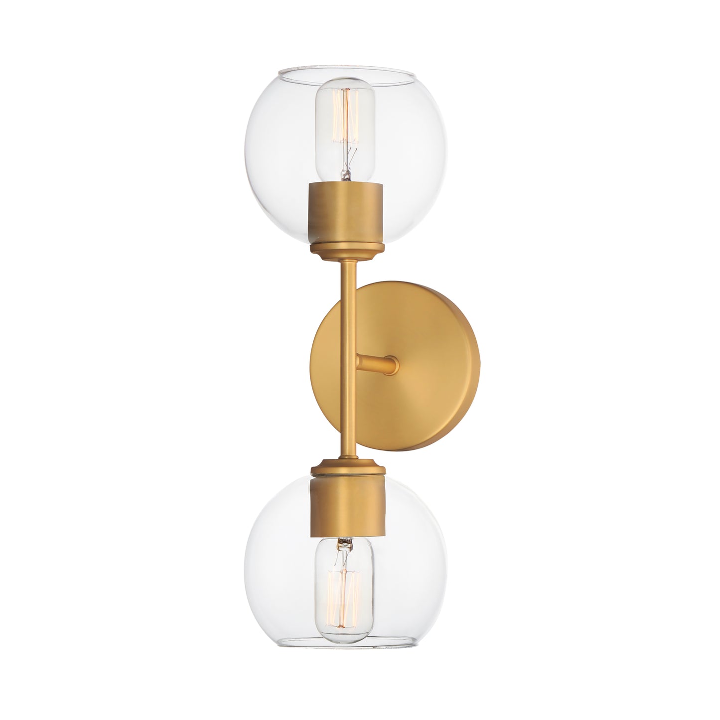21632CLNAB - 2 Light Knox 19" Wall Sconce - Natural Aged Brass