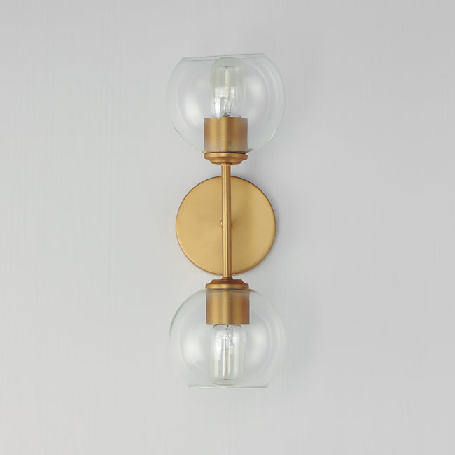 21632CLNAB - 2 Light Knox 19" Wall Sconce - Natural Aged Brass