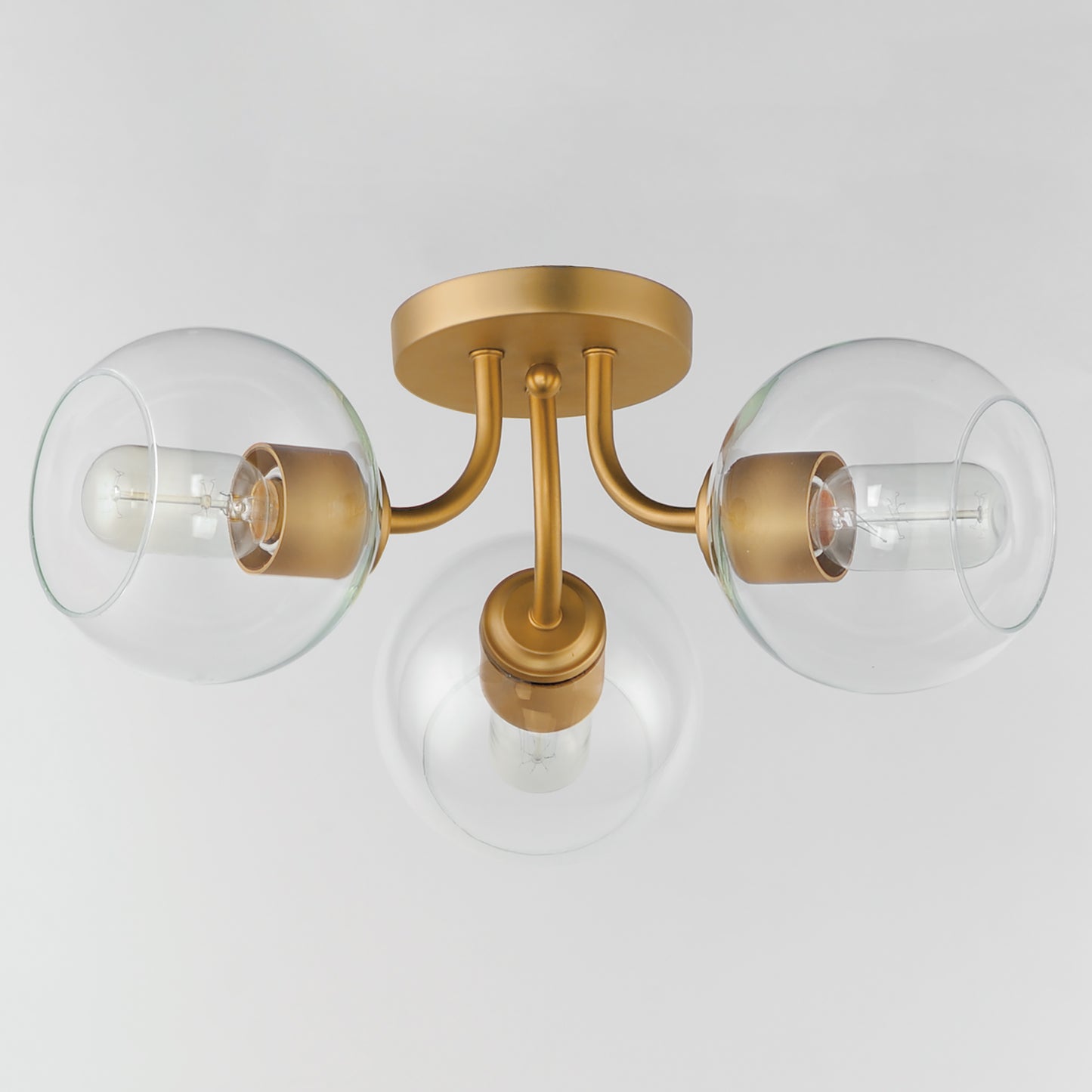 21634CLNAB - Knox 18" Semi Flush Mount Ceiling Light - Natural Aged Brass