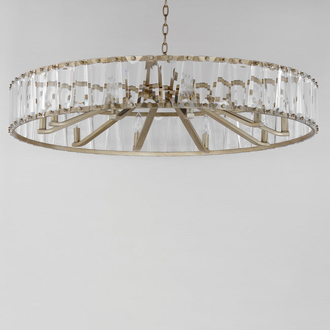 21869BCGS - 10 Light Odeon 40" Chandelier - Golden Silver