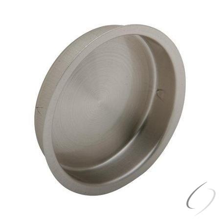 Solid Brass 2-1/8" Round Flush Pull Satin Nickel Finish