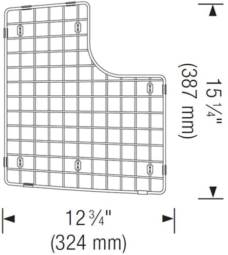 Stainless Steel Sink Grid (Performa Double Bowl left bowl)