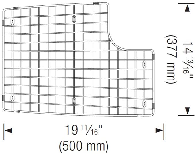 222472 - Stainless Steel left bowl Sink Grid - Performa Cascade Sink