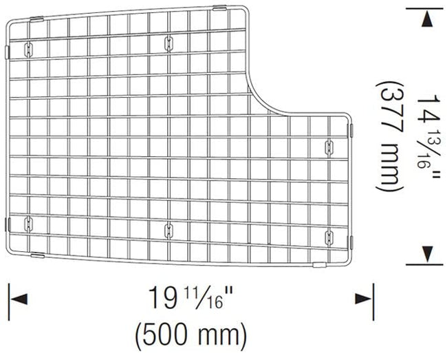 222472 - Stainless Steel left bowl Sink Grid - Performa Cascade Sink