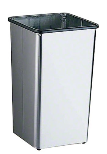 Bobrick 2260 - Stainless Steel Floor-Standing Waste Receptacle with Open Top- Satin Finish