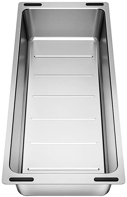 QUATRUS R15 Stainless Steel Colander, Silver