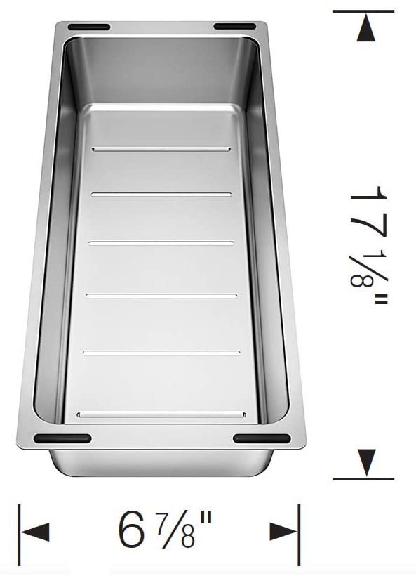 QUATRUS R15 Stainless Steel Colander, Silver