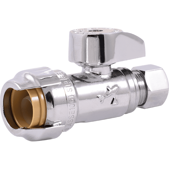 SharkBite 23037-0000LF - 1/2" SharkBite x 3/8" Compression Straight Stop Lead Free