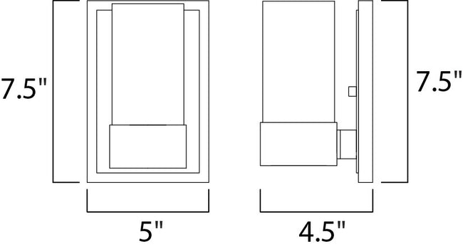 23071CLFTPC/BUL - 1 Light Silo 5" Wall Sconce - Polished Chrome