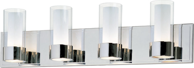 23074CLFTPC/BUL - 4 Light Silo 27" Vanity Light - Polished Chrome