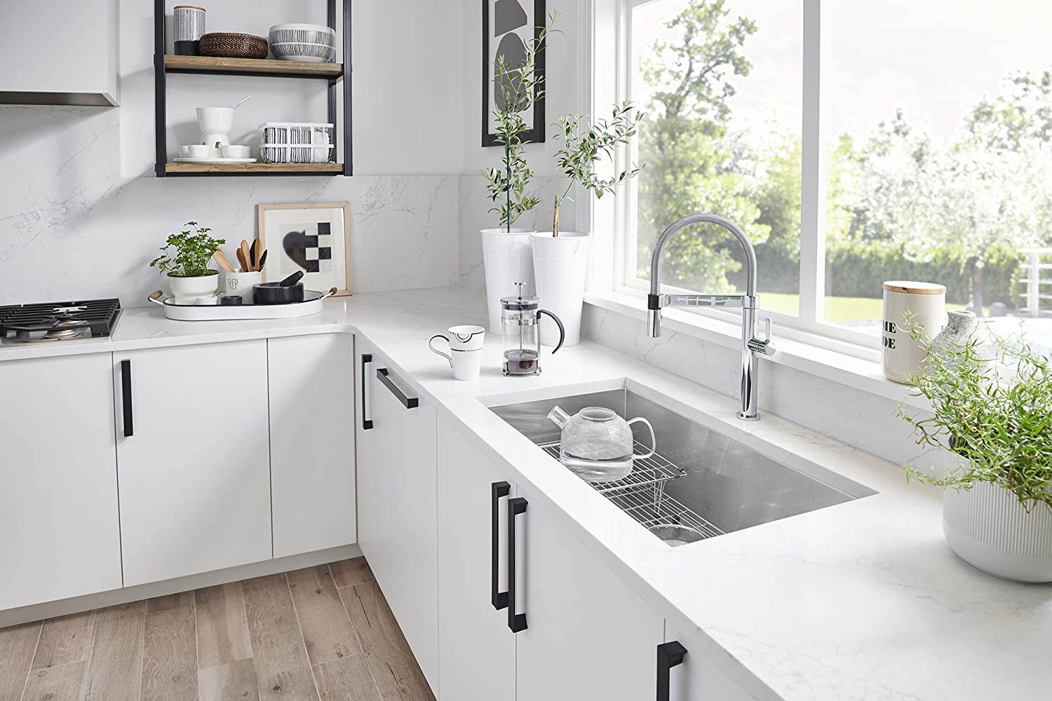Stainless Steel Multi-Level Sink Grid (Quatrus Super Single Bowls ...