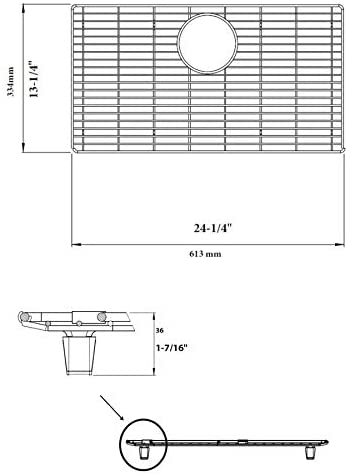 Stainless Steel Sink Grid (Ikon 30" Apron Front)