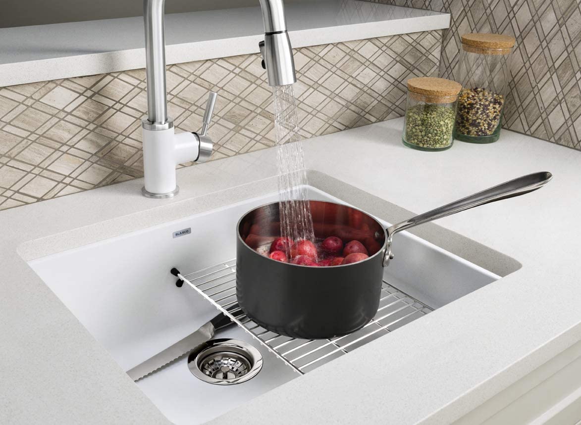 Stainless Steel Floating Kitchen Sink Grid (Precis 2.0, Cascade Super Single, 1-3/4 and Large Bowl)
