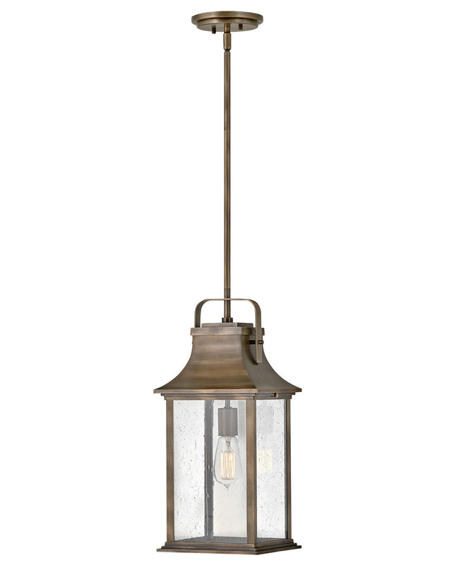 Hinkley 2392 - Grant 20" Tall 1 Light Indoor / Outdoor Clear Seedy Glass Hanging Lantern