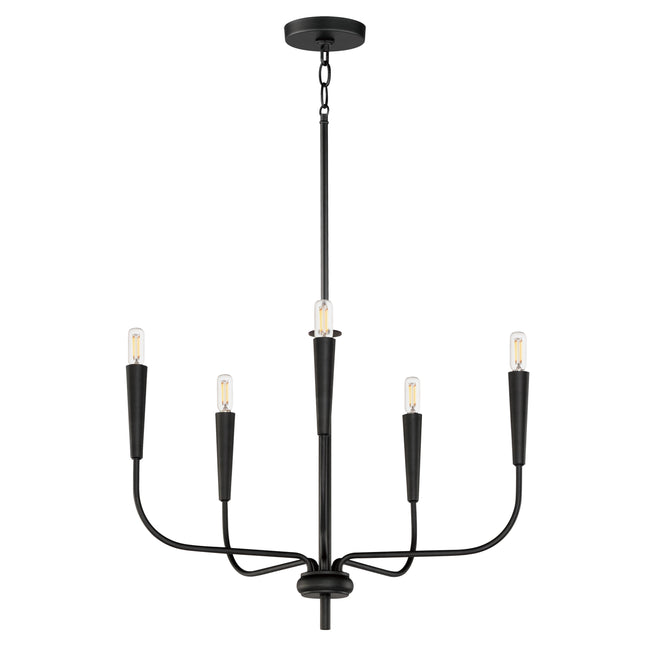 24815BK - 5 Light Vela 24" Chandelier - Black