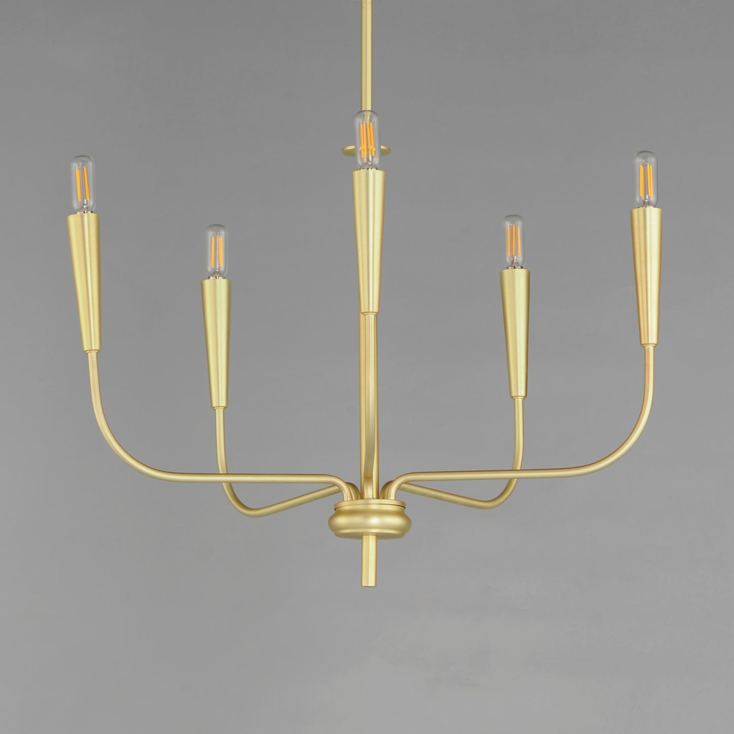 24815SBR - 5 Light Vela 24" Chandelier - Satin Brass