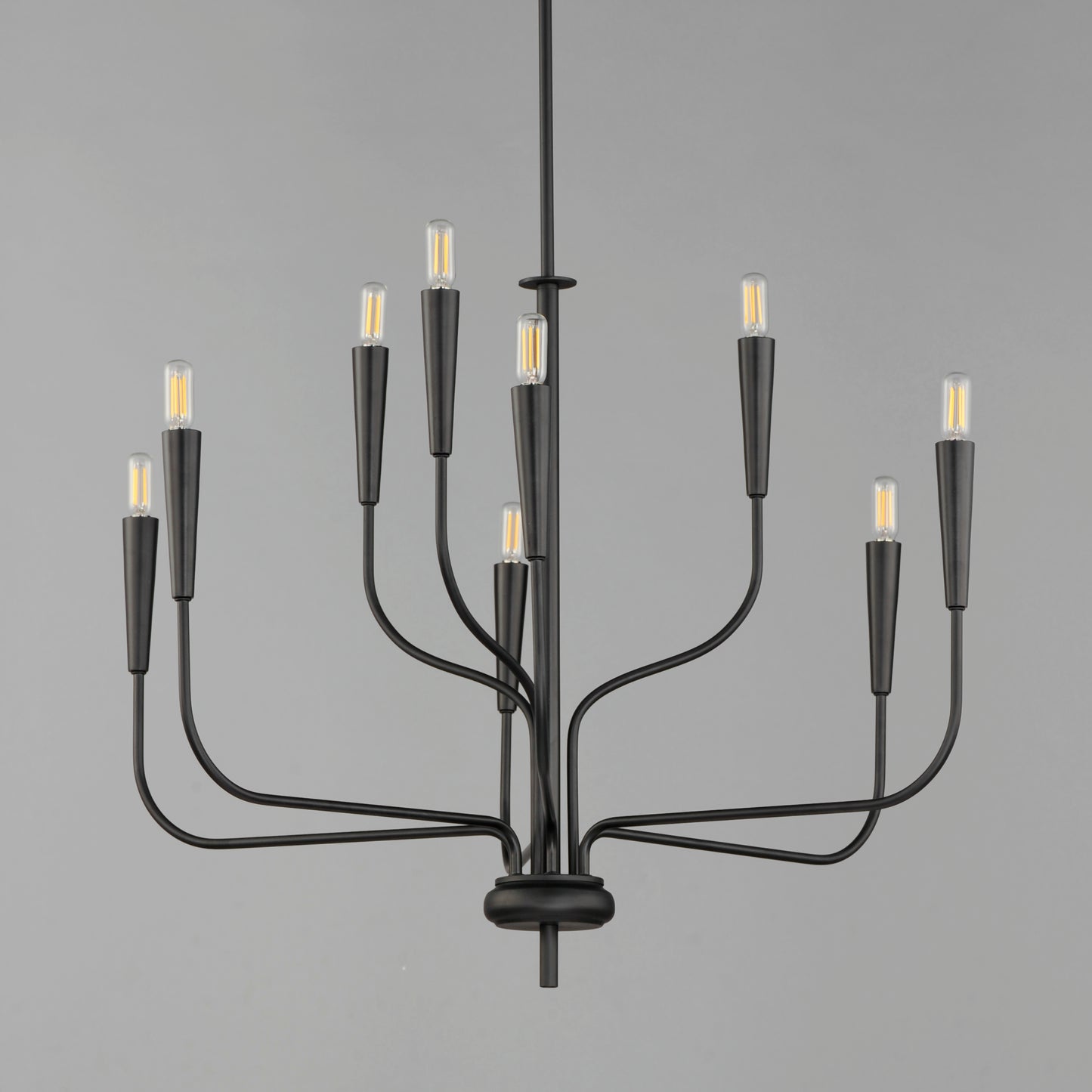 24819BK - 9 Light Vela 32" Chandelier - Black
