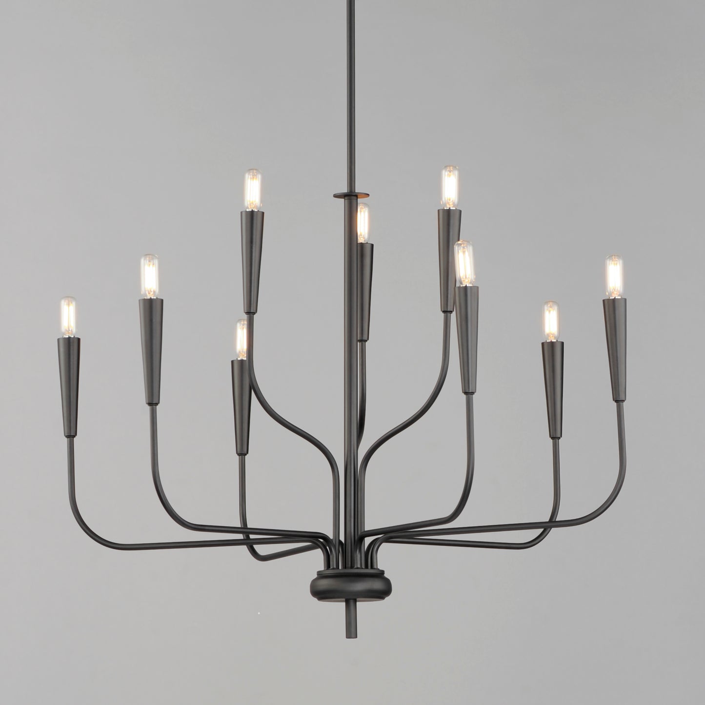 24819BK - 9 Light Vela 32" Chandelier - Black