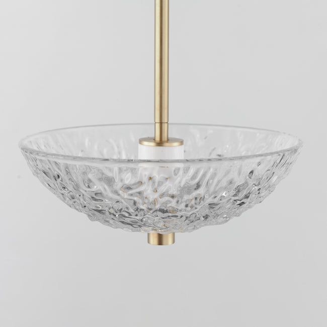 24981TCSBR - 1 Light Metropolis 10" Pendant - Satin Brass