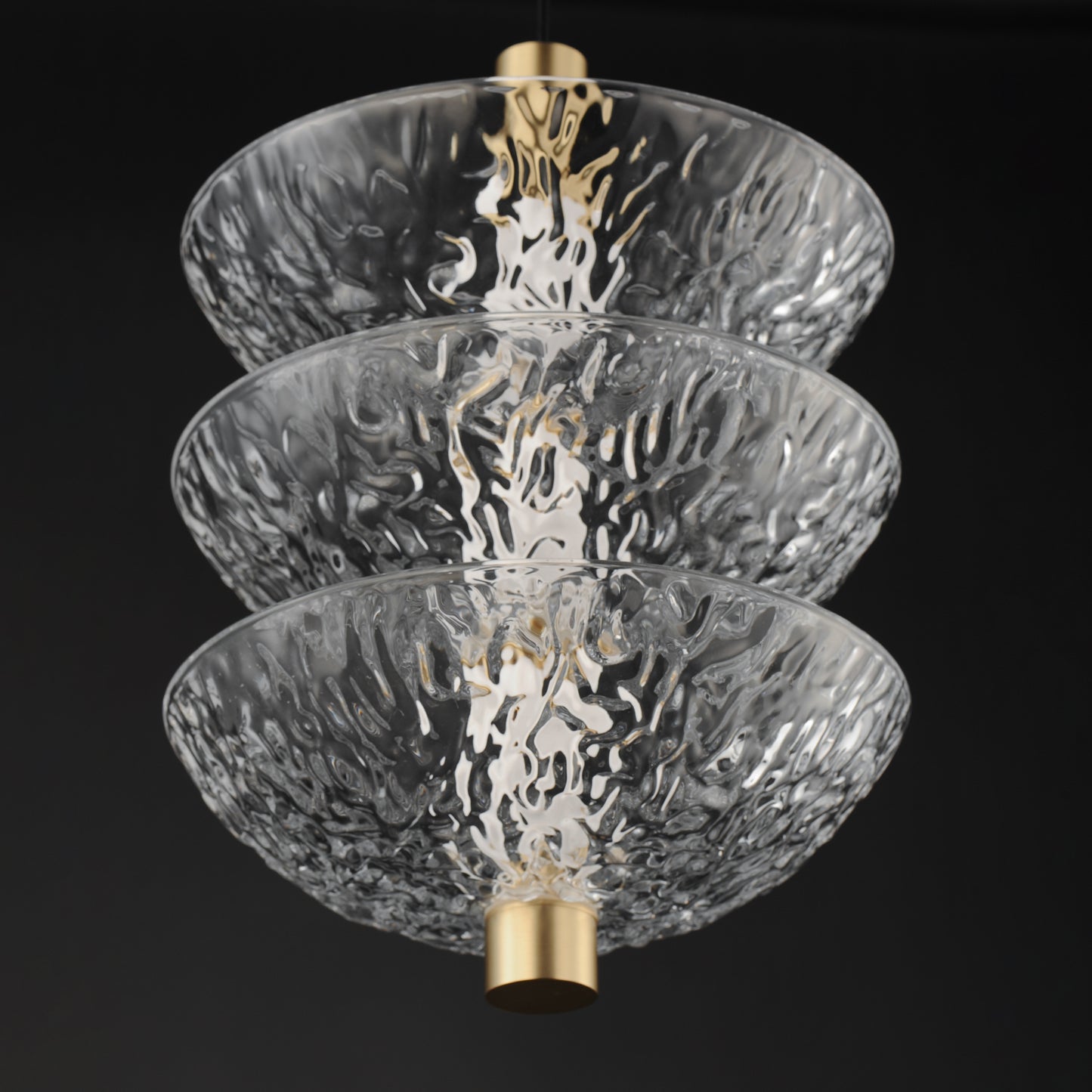 24983TCSBR - 3 Light Metropolis 12" Pendant - Satin Brass