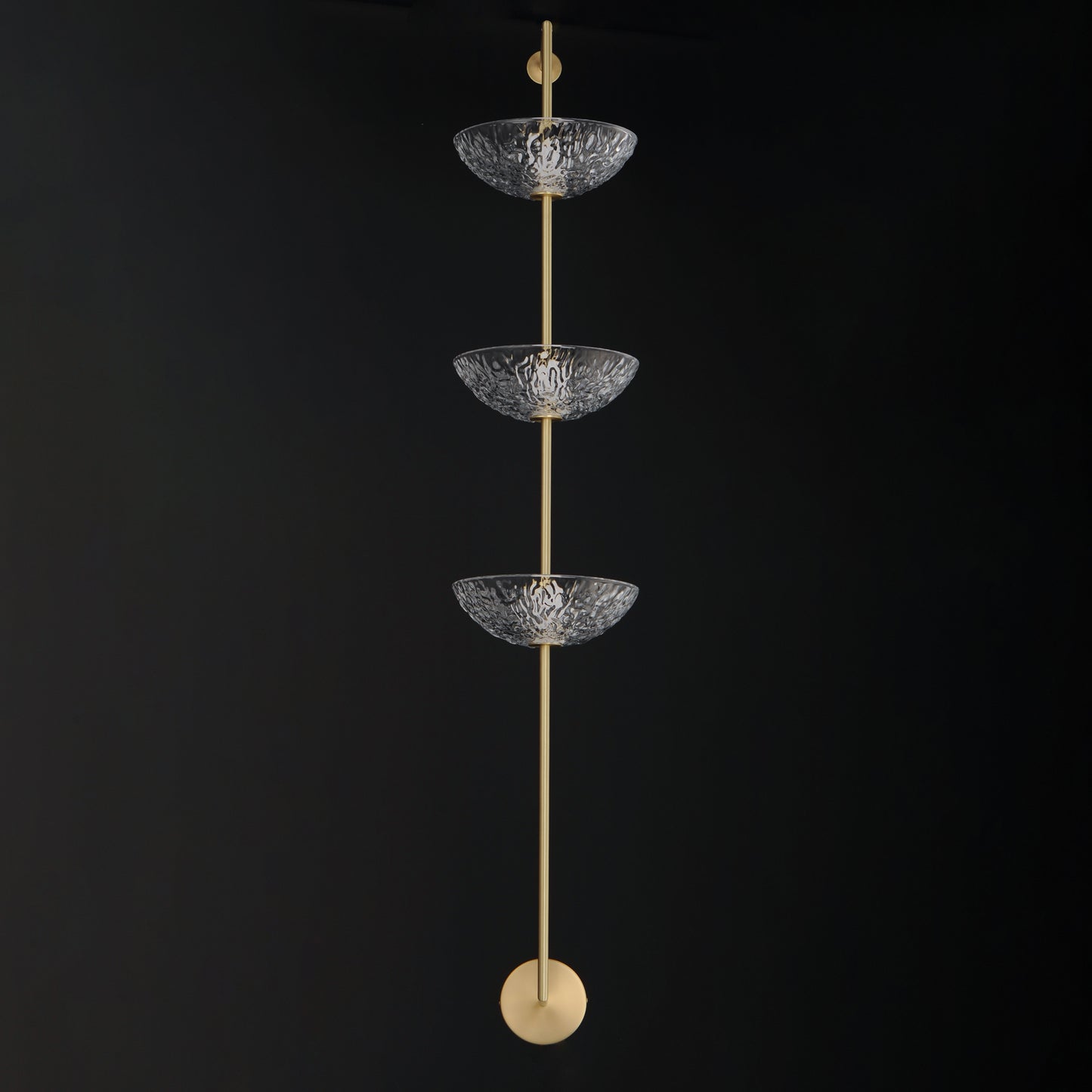 24989TCSBR - 3 Light Metropolis 10" Wall Sconce - Satin Brass