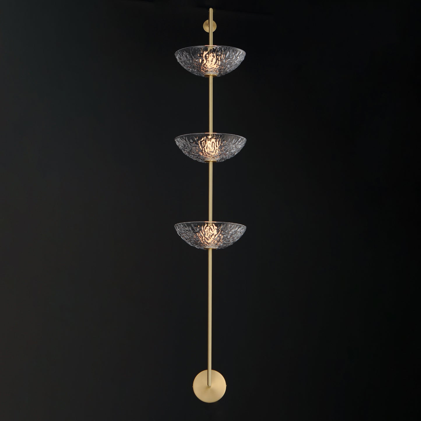 24989TCSBR - 3 Light Metropolis 10" Wall Sconce - Satin Brass