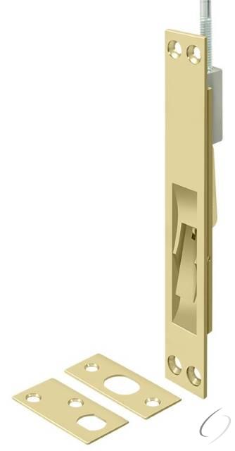 24EFB3-UNL 24" Extension Flush Bolt; Solid Brass; Unlacquered Bright Brass Finish