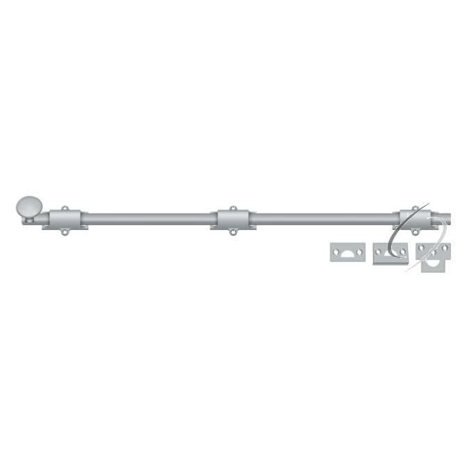 24SB26D 24" Surface Bolt; Heavy Duty; Satin Chrome Finish