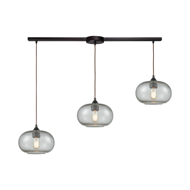 ELK Lighting 25124/3L - Volace 38" Wide 3-Light Linear Mini Pendant Fixture in Oiled Bronze with Rot