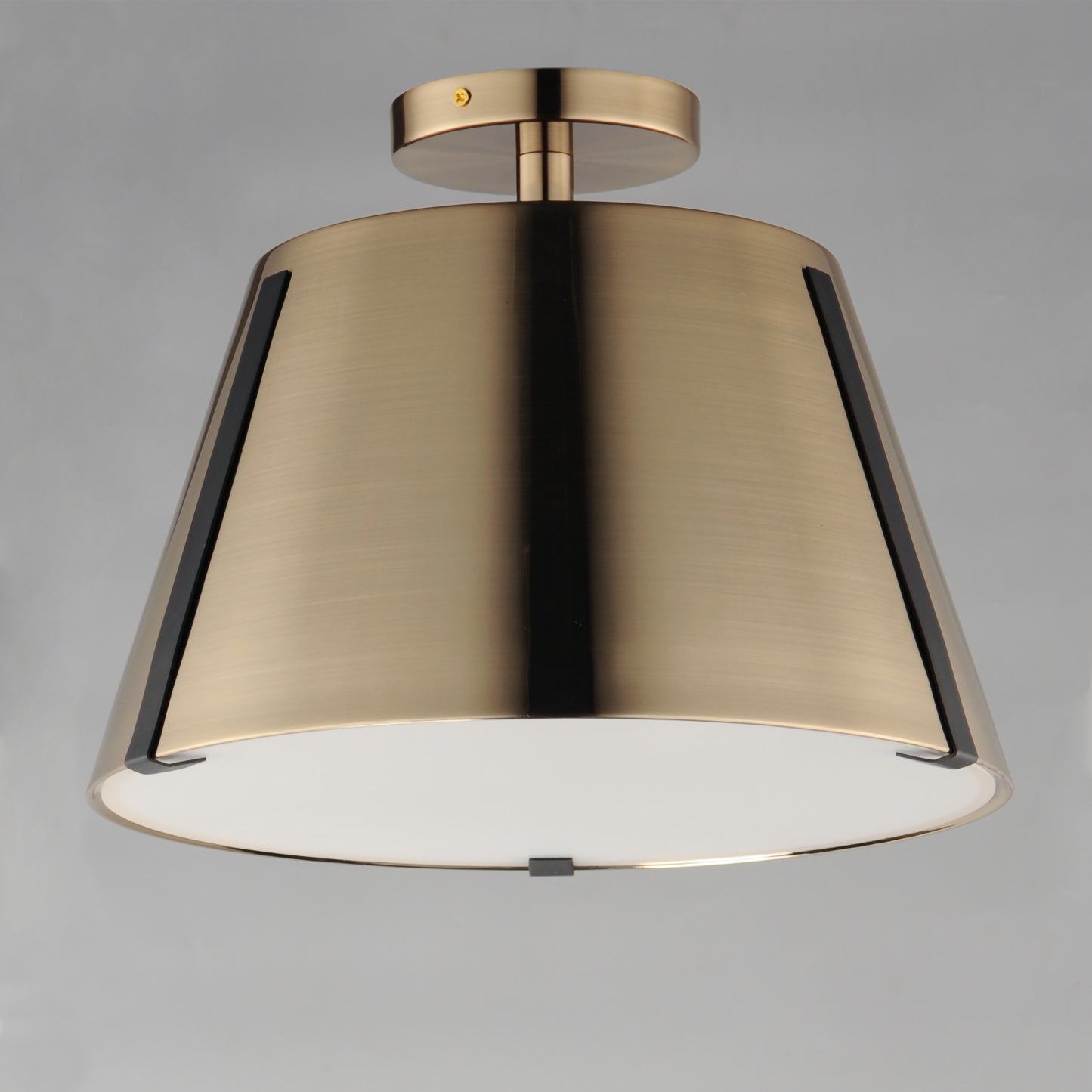 25170DBZHR - Carlo 14" Semi Flush Mount Ceiling Light - Heritage Brass
