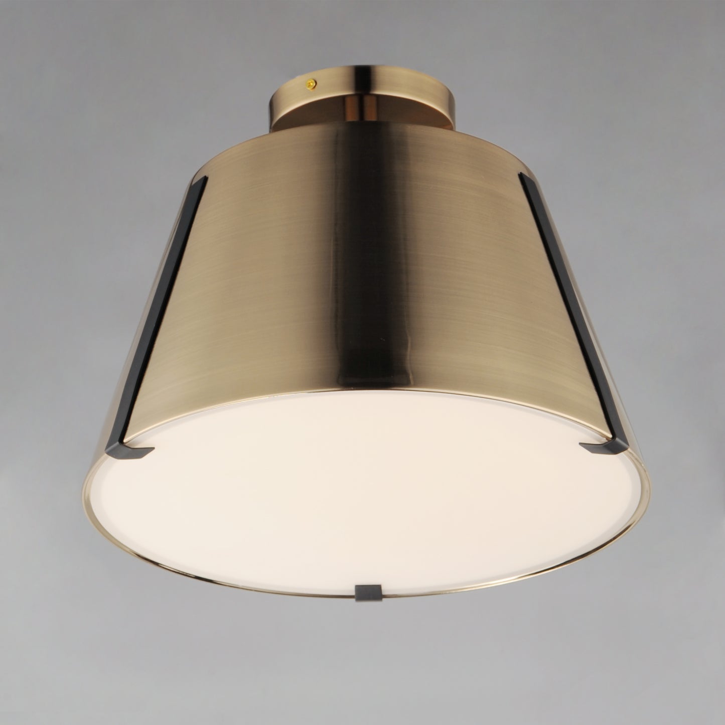 25170DBZHR - Carlo 14" Semi Flush Mount Ceiling Light - Heritage Brass