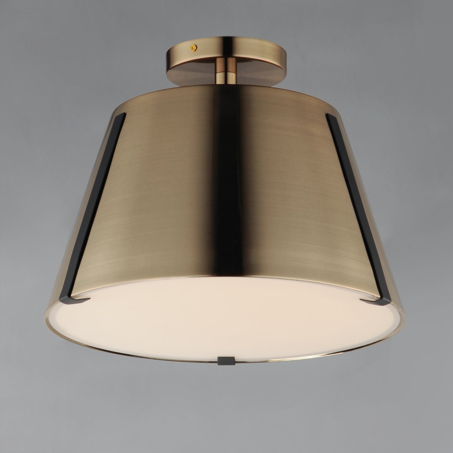 25170DBZHR - Carlo 14" Semi Flush Mount Ceiling Light - Heritage Brass