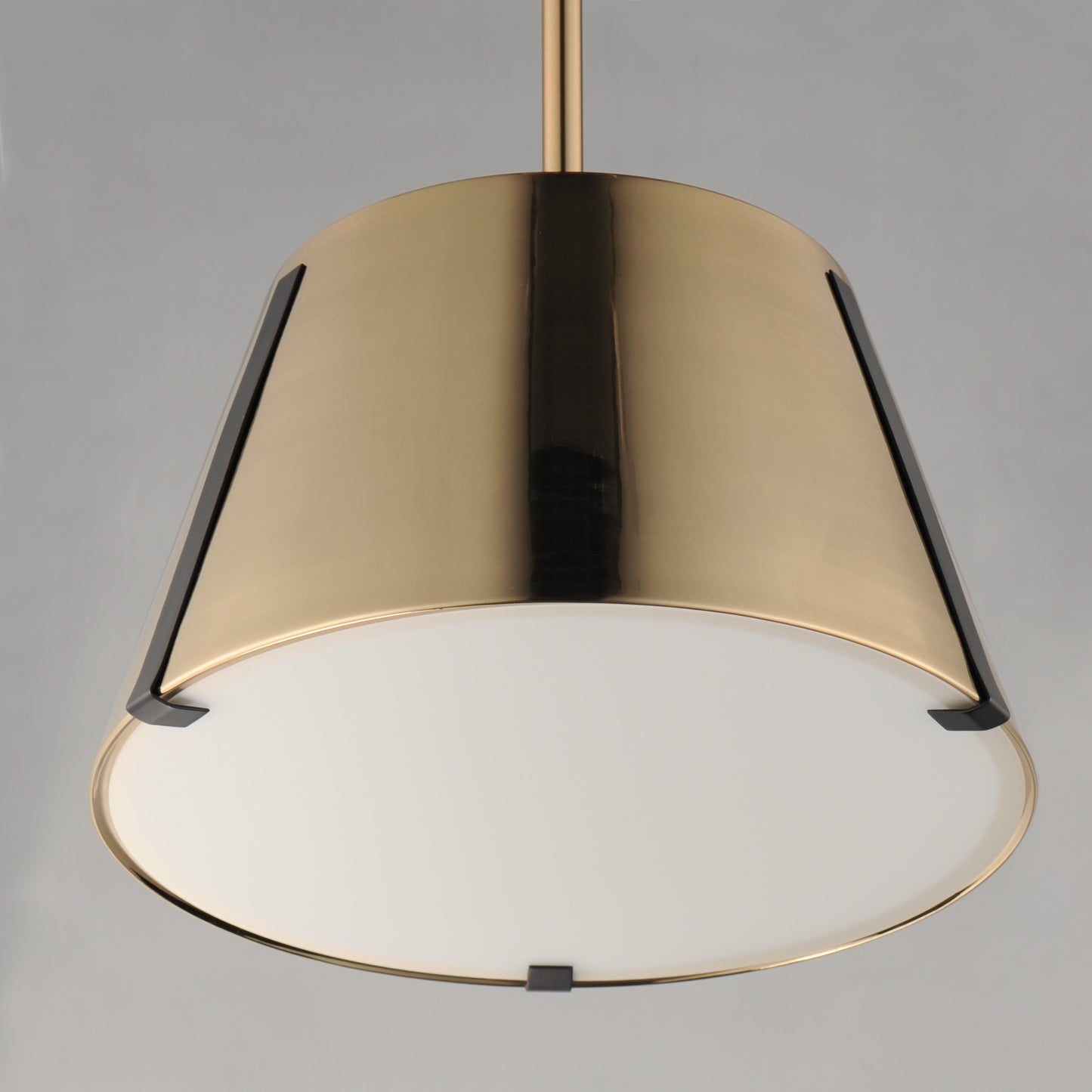 25174DBZHR - 1 Light Carlo 14" Pendant - Dark Bronze, Leather, Heritage Brass