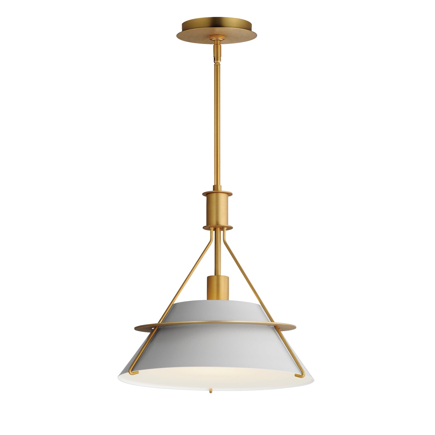 25221LFGNAB - 1 Light Lucas 15" Pendant - Natural Aged Brass