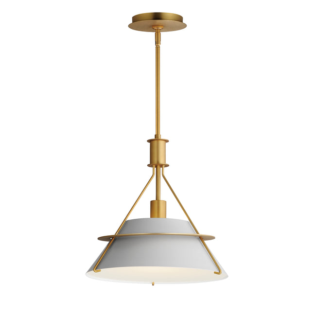25221LFGNAB - 1 Light Lucas 15" Pendant - Natural Aged Brass