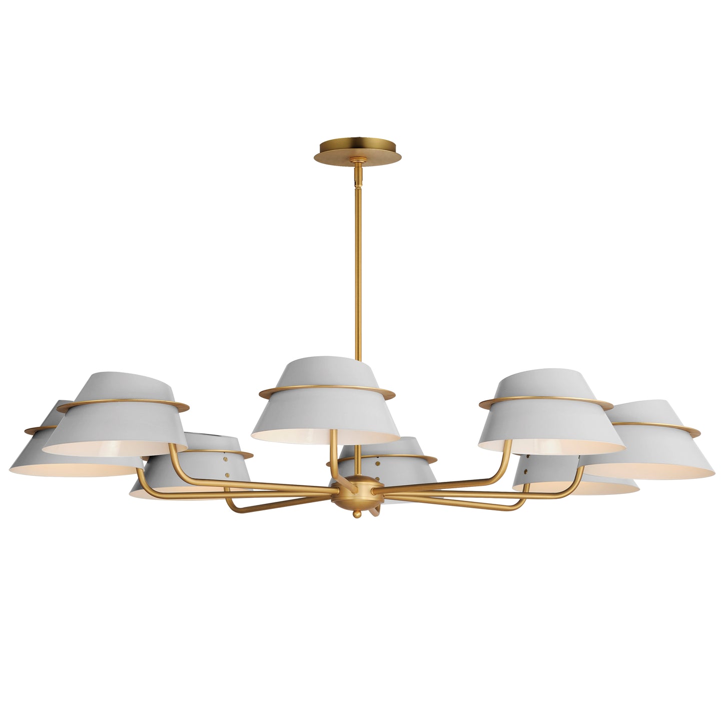 25228LFGNAB - 8 Light Lucas 48" Chandelier - Natural Aged Brass