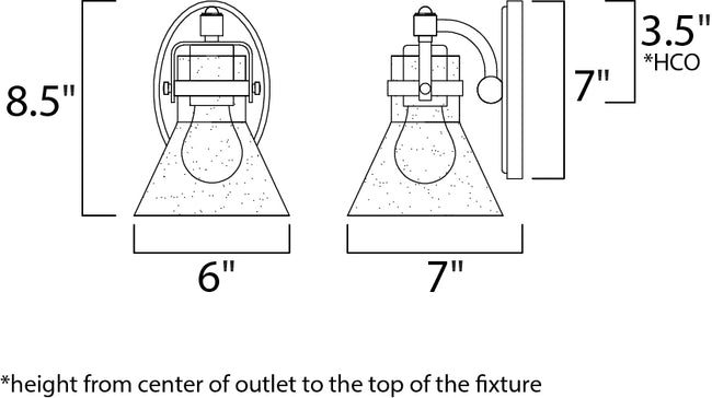 26111CDPC/BUI - 1 Light Seafarer 6" Wall Sconce - Polished Chrome