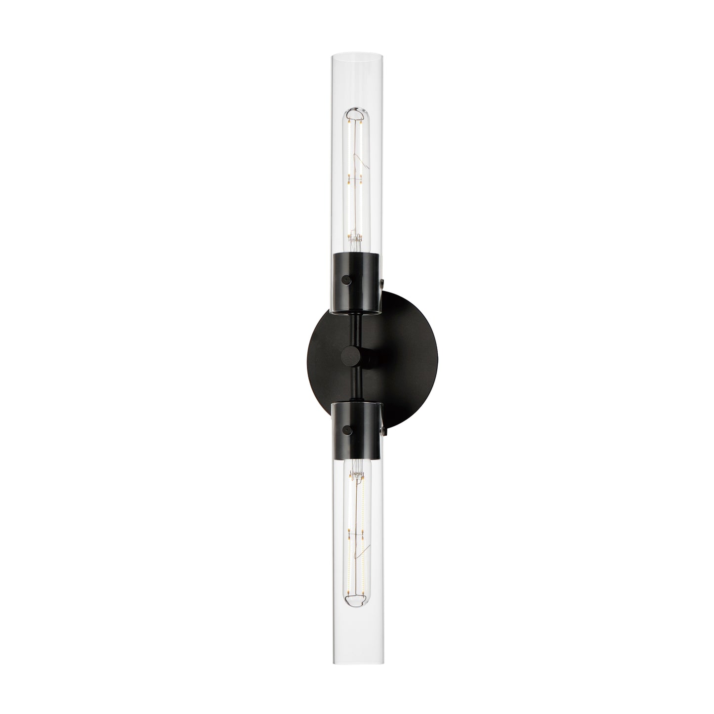 26370CLBK - 2 Light Equilibrium 6" Wall Sconce - Black