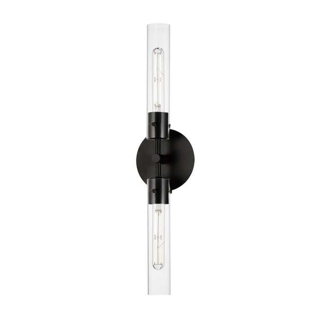 26370CLBK - 2 Light Equilibrium 6" Wall Sconce - Black