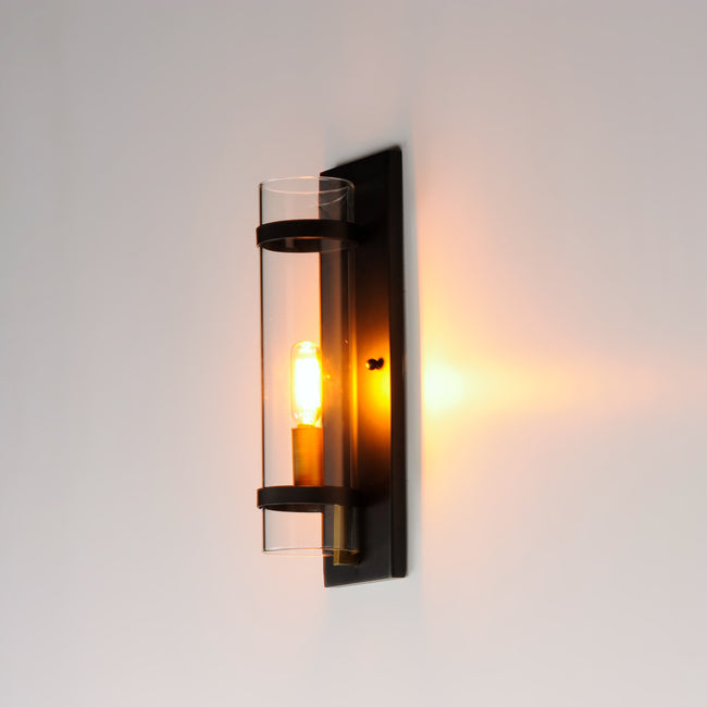 2640BKAB - Capitol 4.5" Flush Mount Ceiling Light - Black / Antique Brass