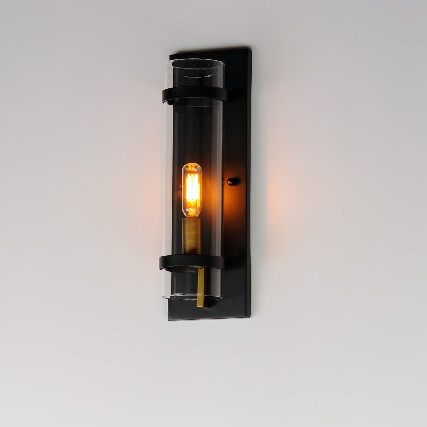 2640BKAB - Capitol 4.5" Flush Mount Ceiling Light - Black / Antique Brass