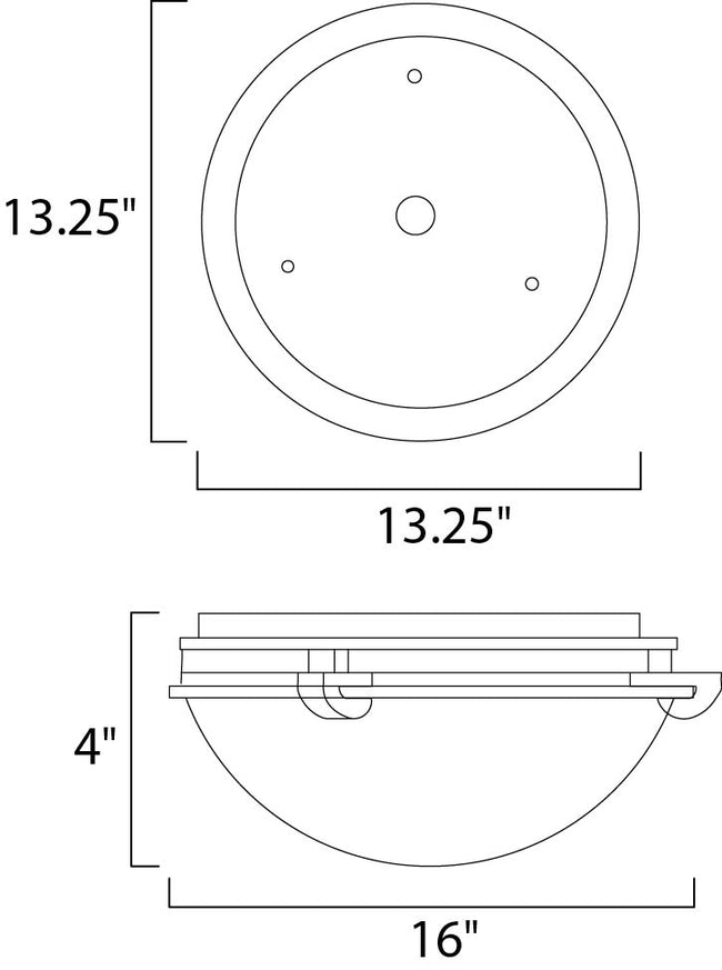 2681MRSN - Malaga 16" Flush Mount Ceiling Light - Satin Nickel