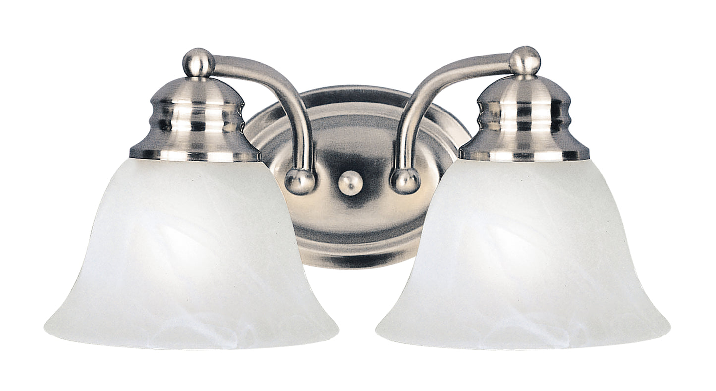 2687MRSN - 2 Light Malaga 13" Vanity Light - Satin Nickel