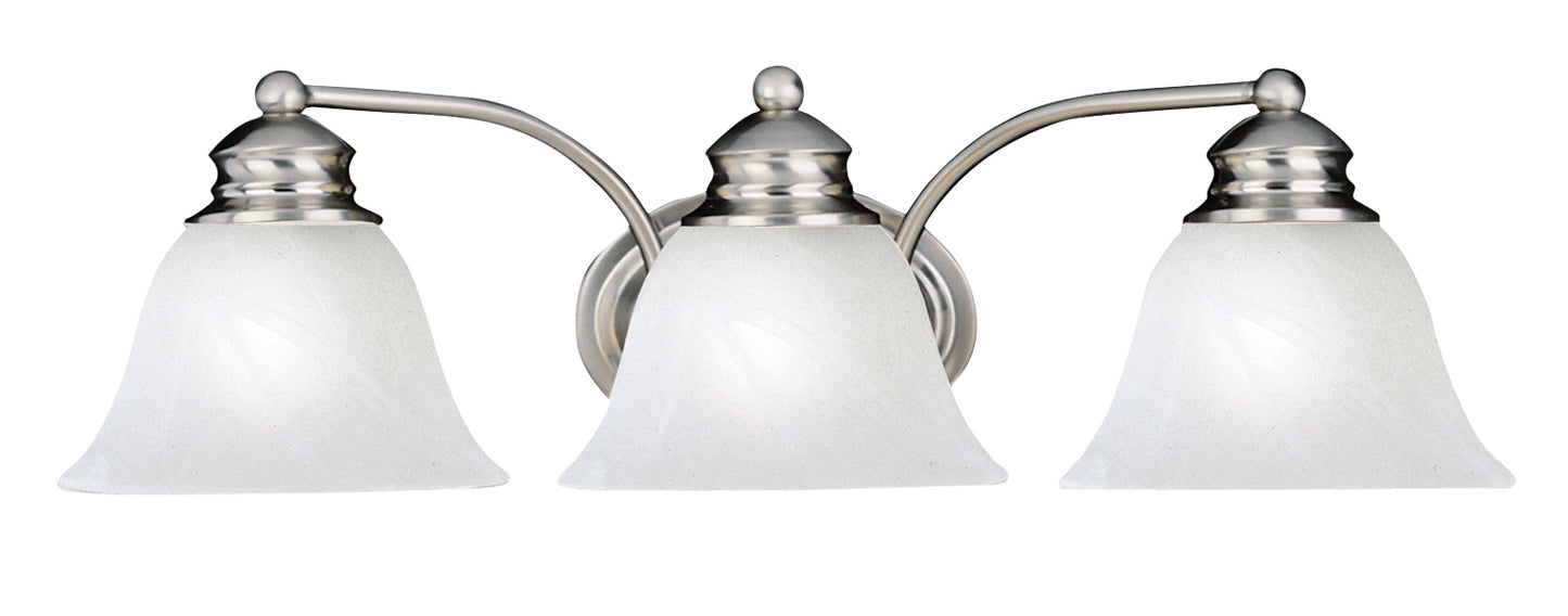 2688MRSN - 3 Light Malaga 20" Vanity Light - Satin Nickel