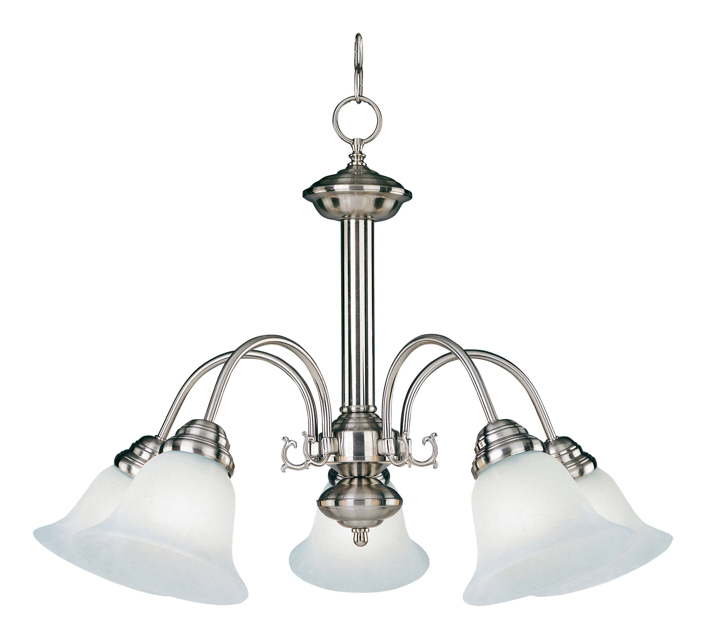 2698MRSN - 5 Light Malaga 24" Chandelier - Satin Nickel